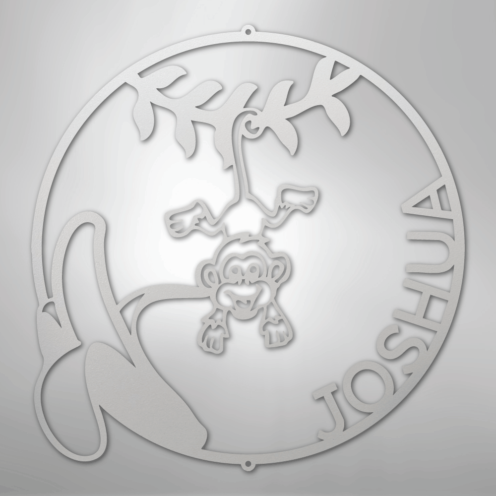 Our Little Monkey Monogram - Steel Sign