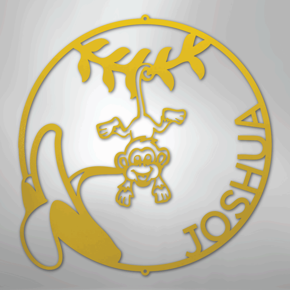 Our Little Monkey Monogram - Steel Sign