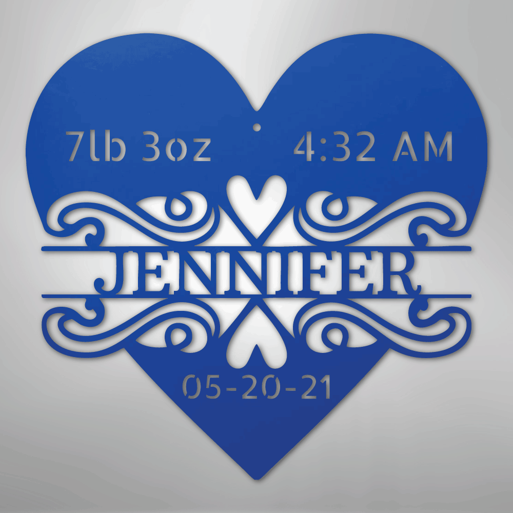 Newborn Love Monogram - Steel Sign