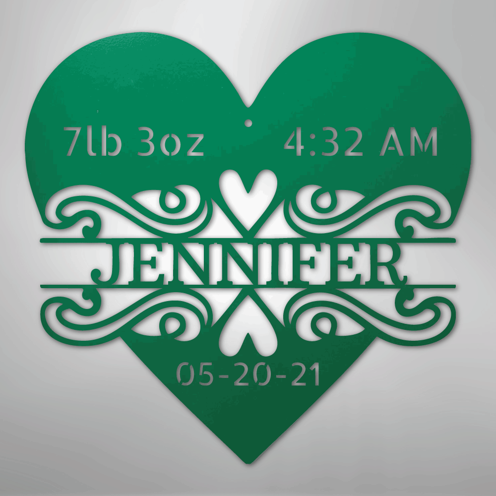 Newborn Love Monogram - Steel Sign