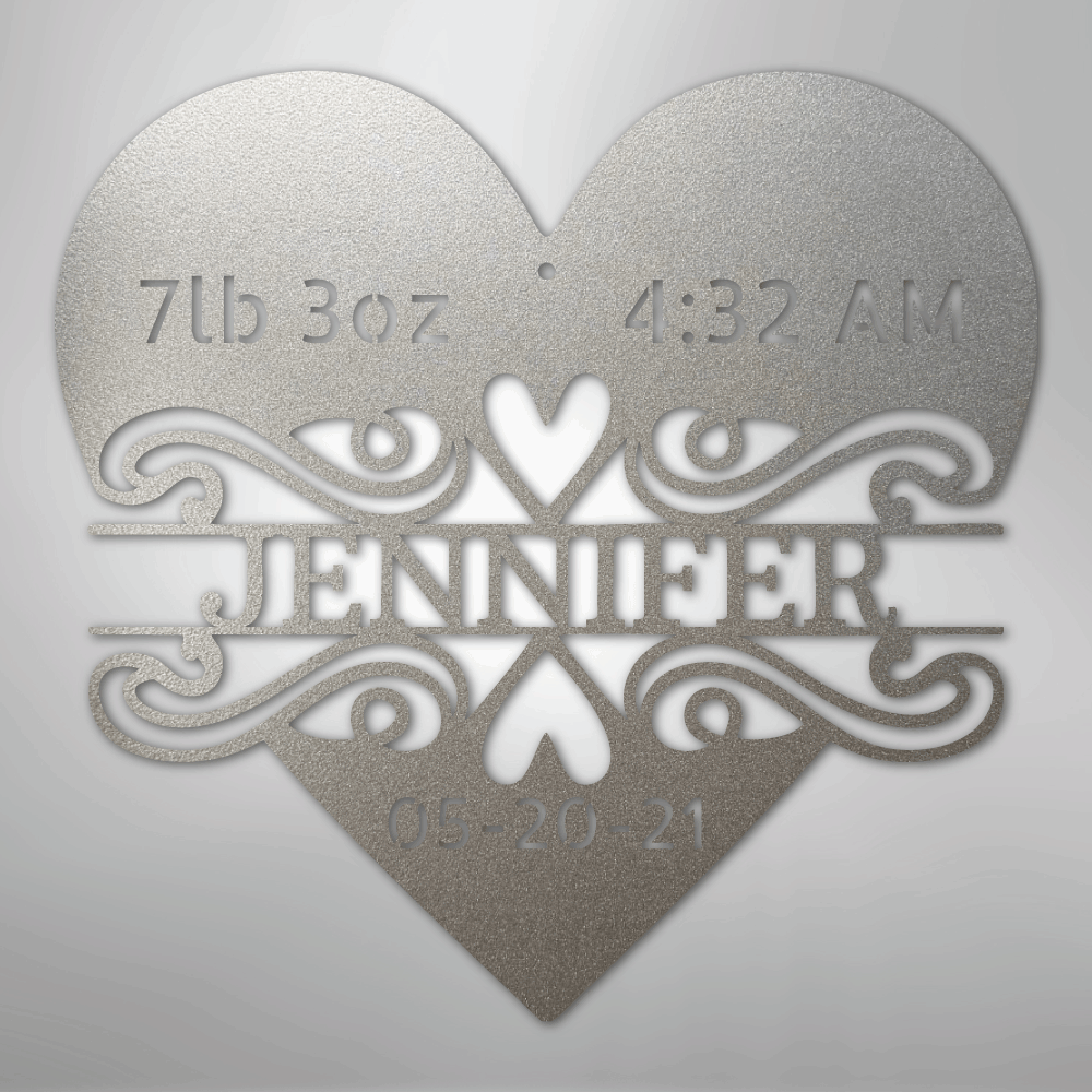 Newborn Love Monogram - Steel Sign