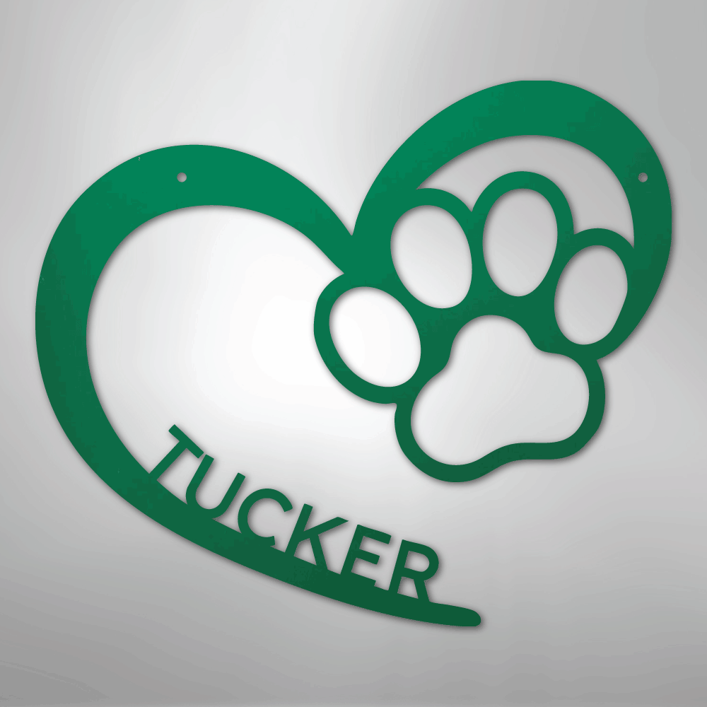 Puppy Love Monogram - Steel Sign