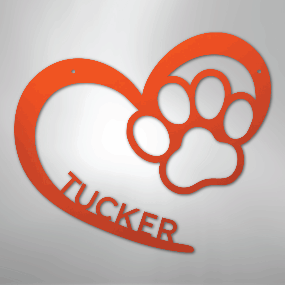 Puppy Love Monogram - Steel Sign