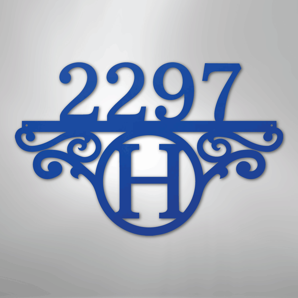 Initial Address Monogram - Steel Sign