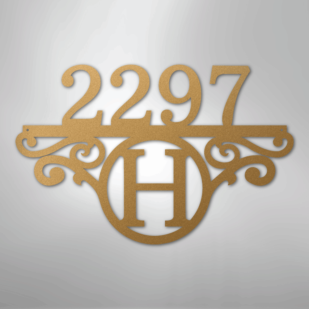 Initial Address Monogram - Steel Sign
