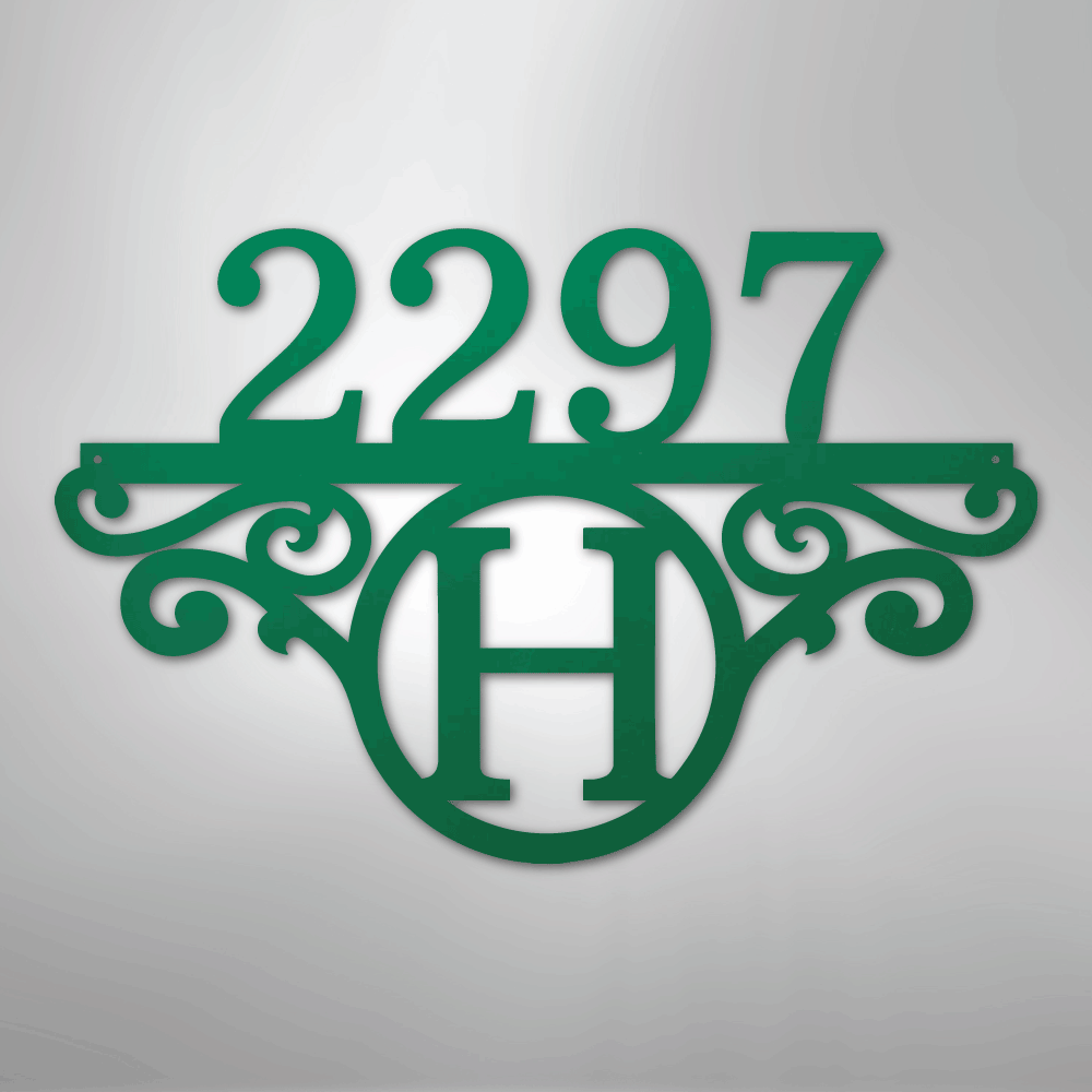 Initial Address Monogram - Steel Sign