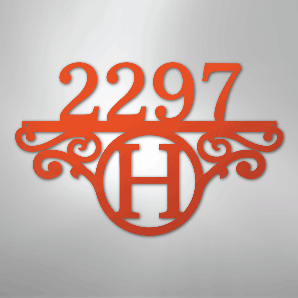 Initial Address Monogram - Steel Sign