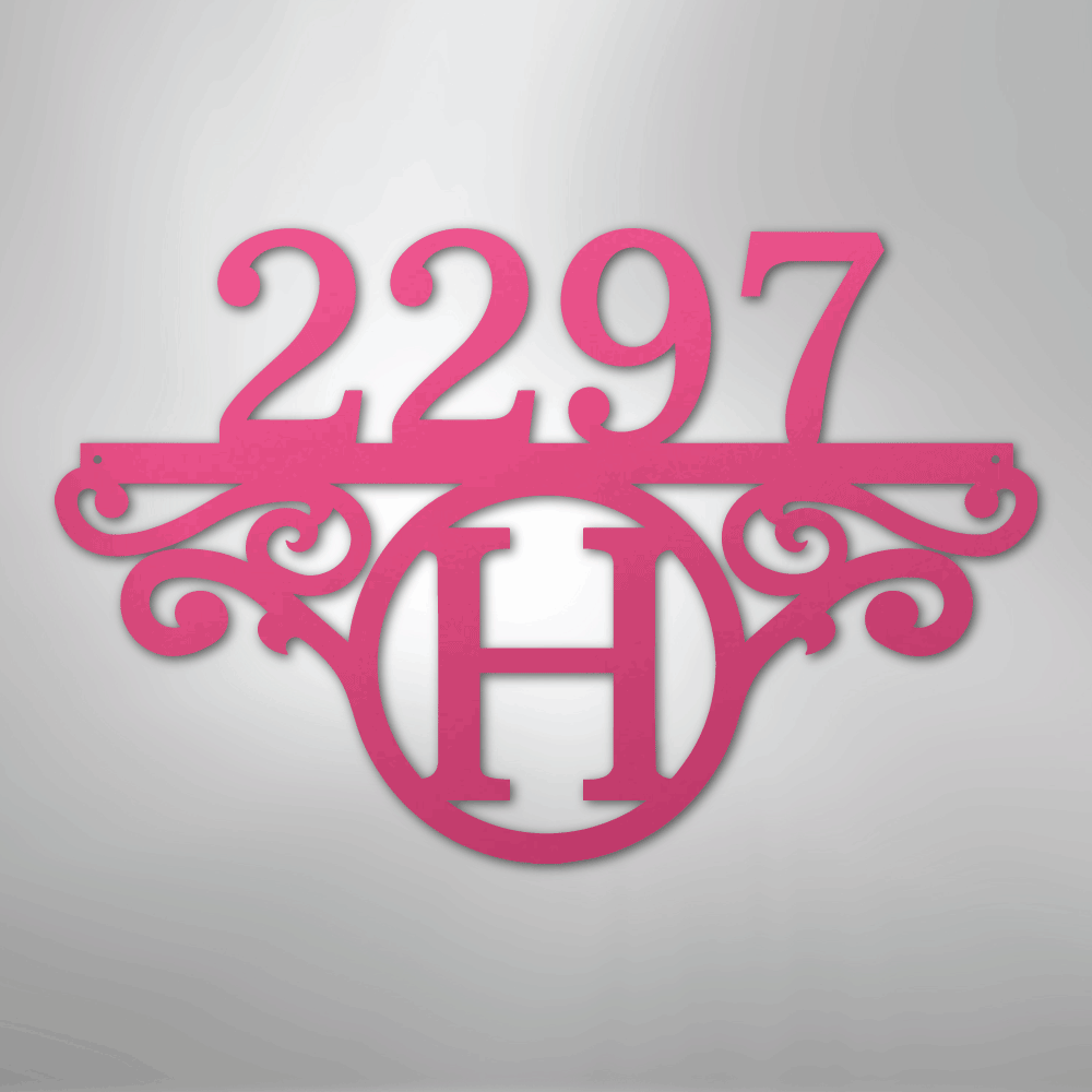 Initial Address Monogram - Steel Sign