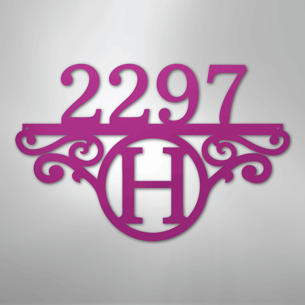 Initial Address Monogram - Steel Sign