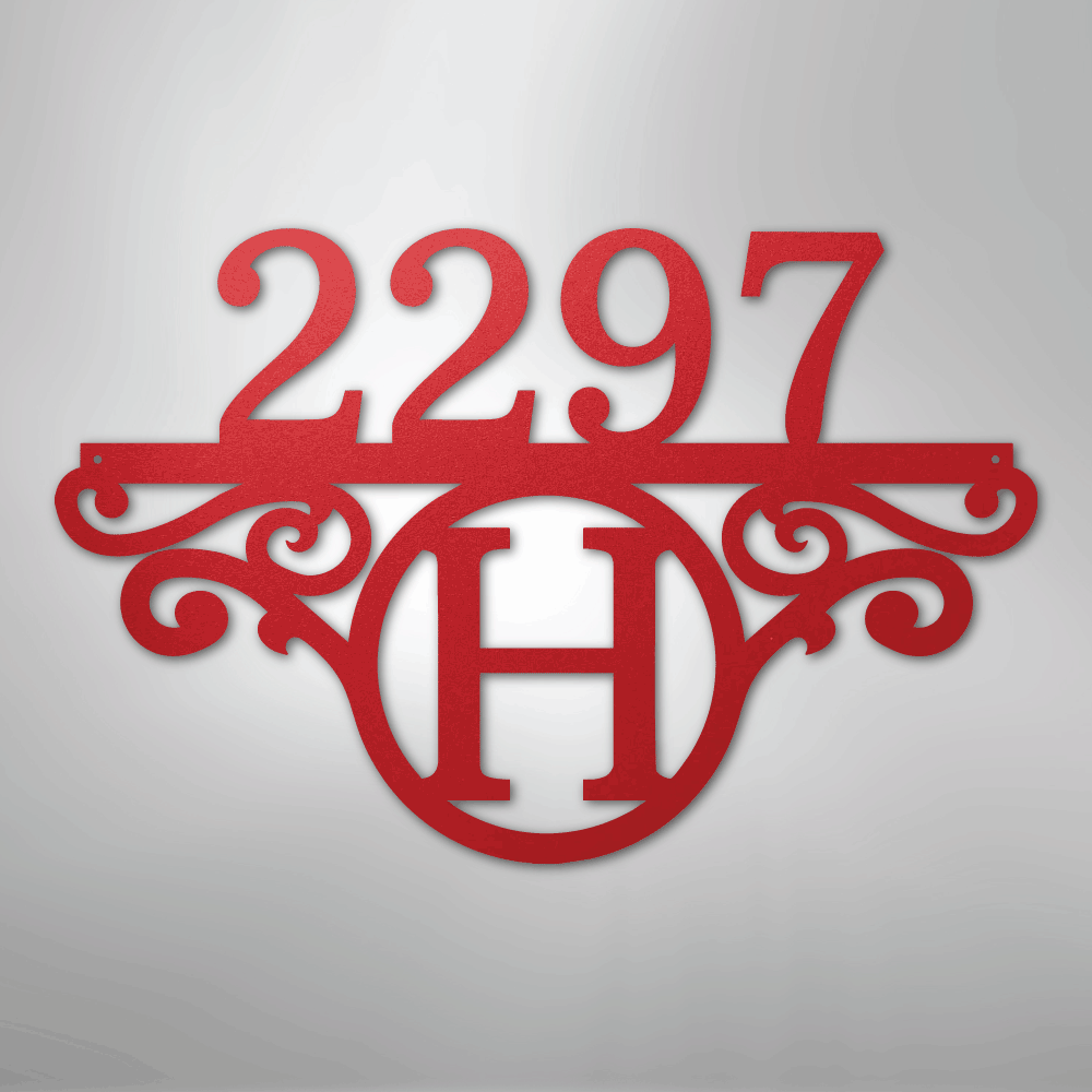 Initial Address Monogram - Steel Sign