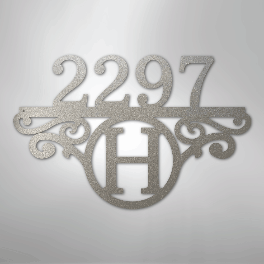 Initial Address Monogram - Steel Sign