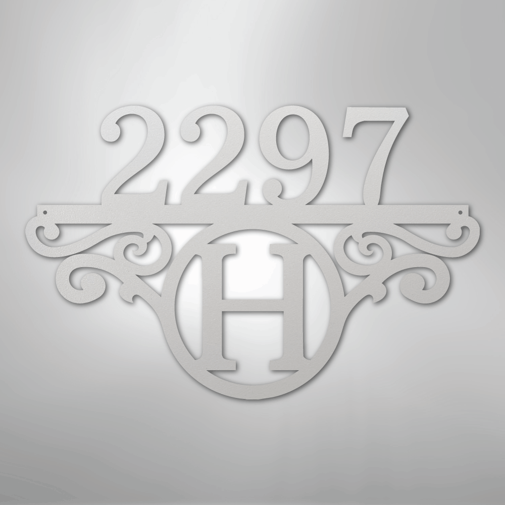 Initial Address Monogram - Steel Sign