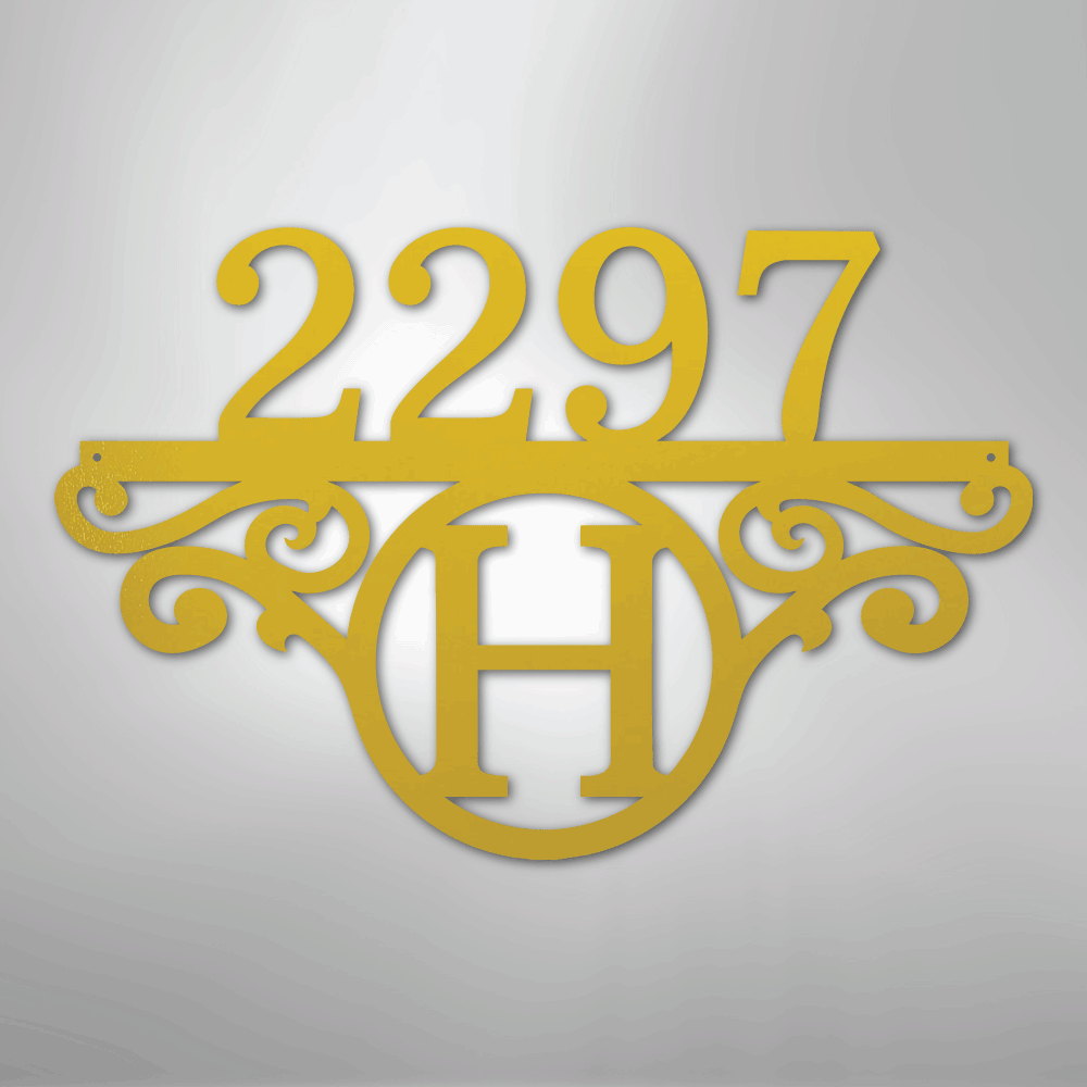 Initial Address Monogram - Steel Sign