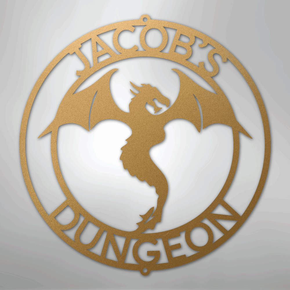 Dragon Ring Monogram - Steel Sign