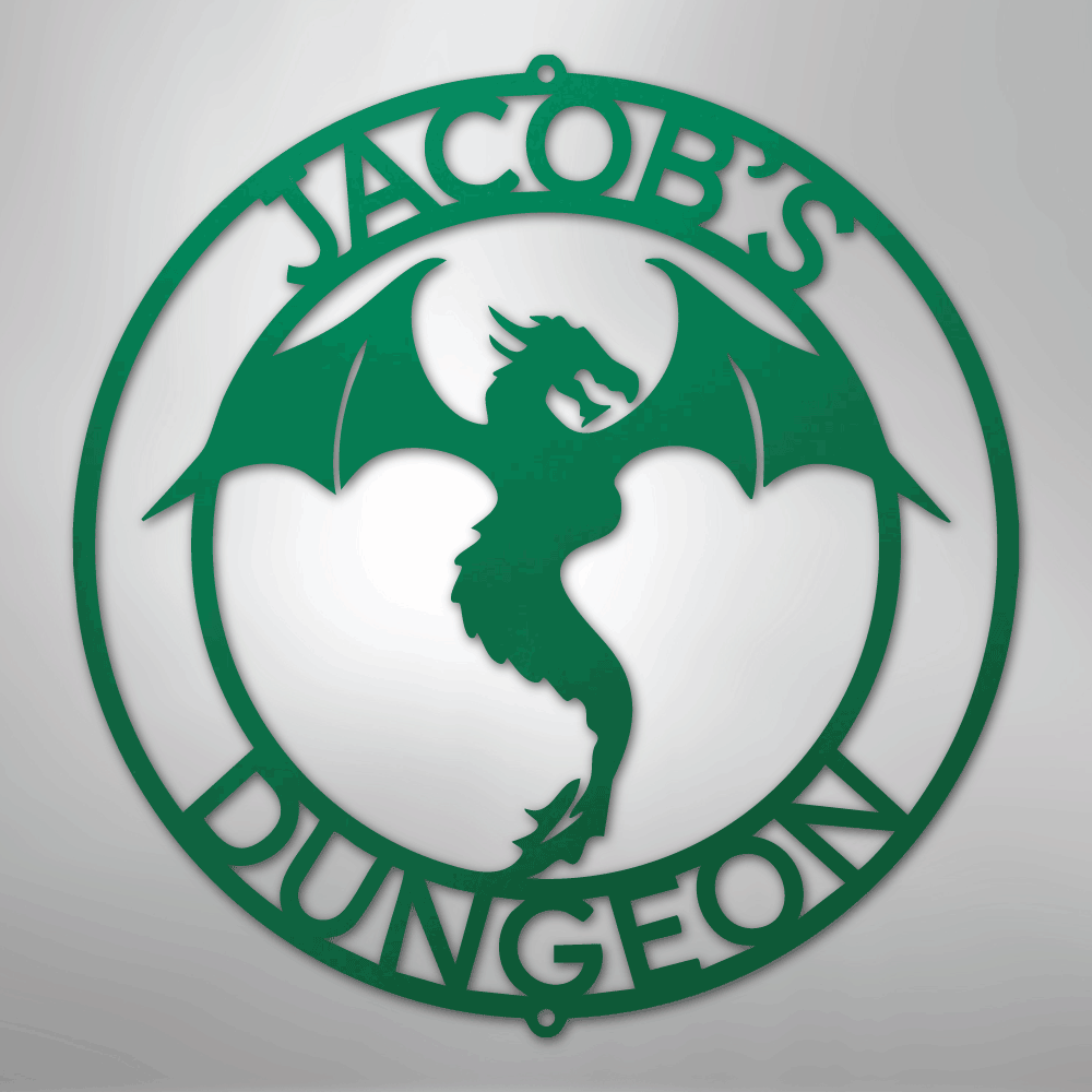 Dragon Ring Monogram - Steel Sign