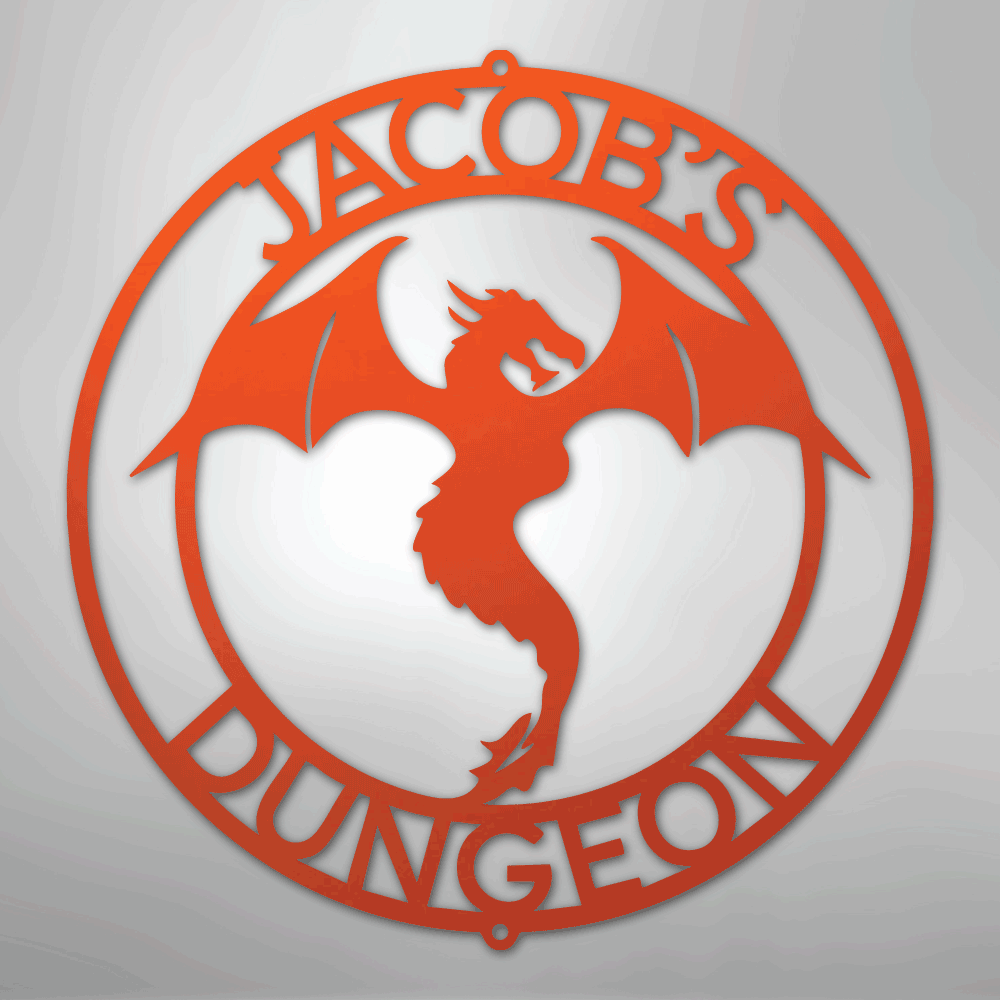 Dragon Ring Monogram - Steel Sign