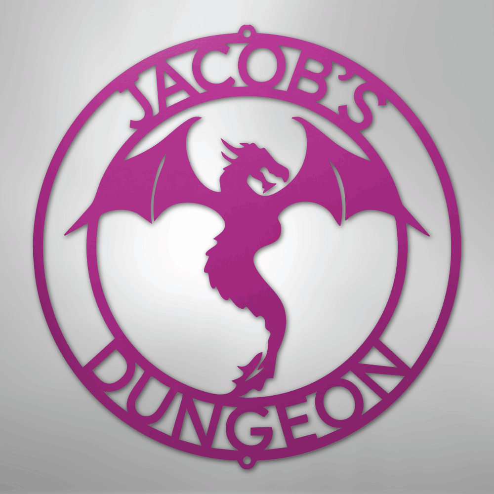 Dragon Ring Monogram - Steel Sign