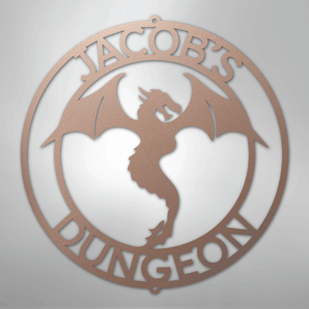 Dragon Ring Monogram - Steel Sign
