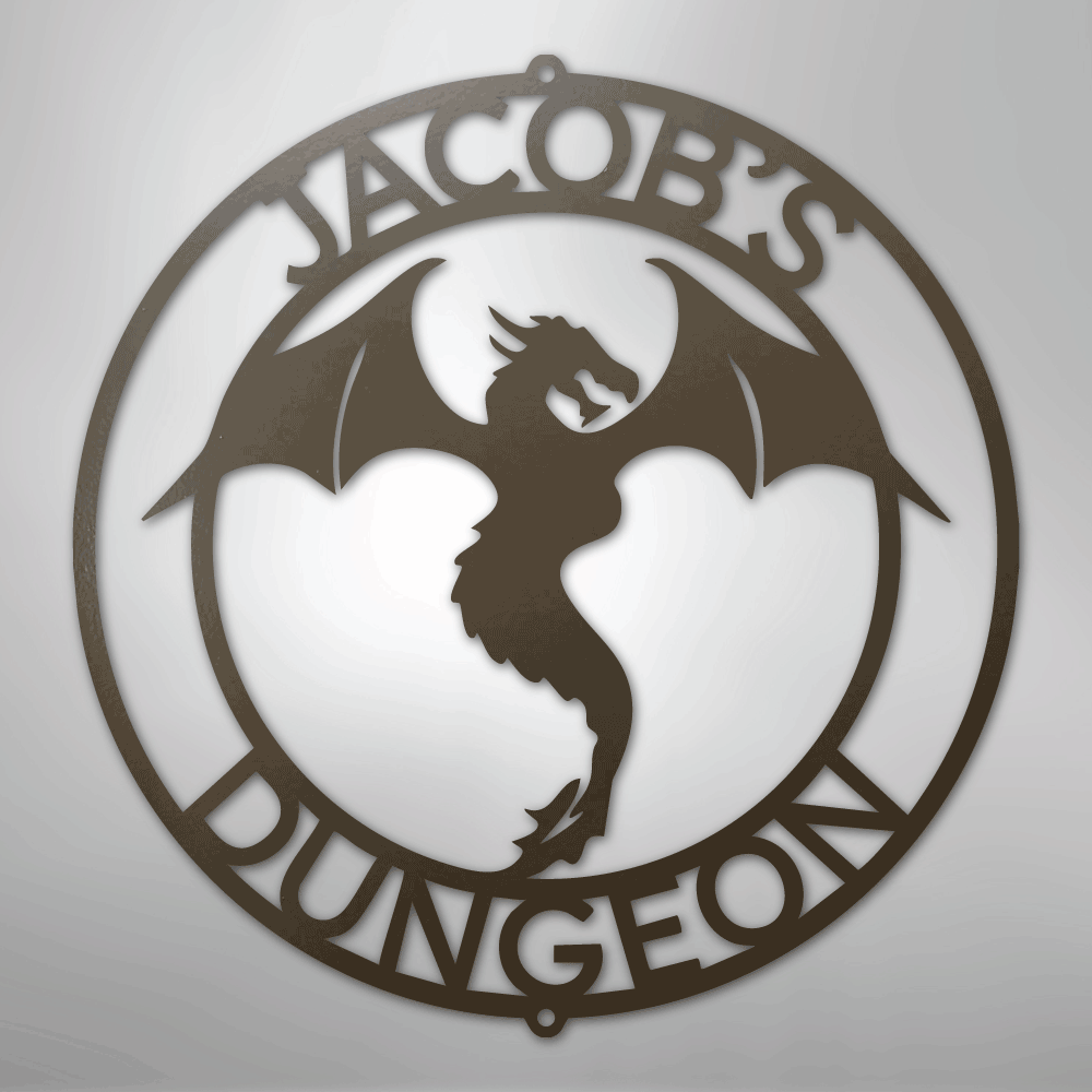 Dragon Ring Monogram - Steel Sign