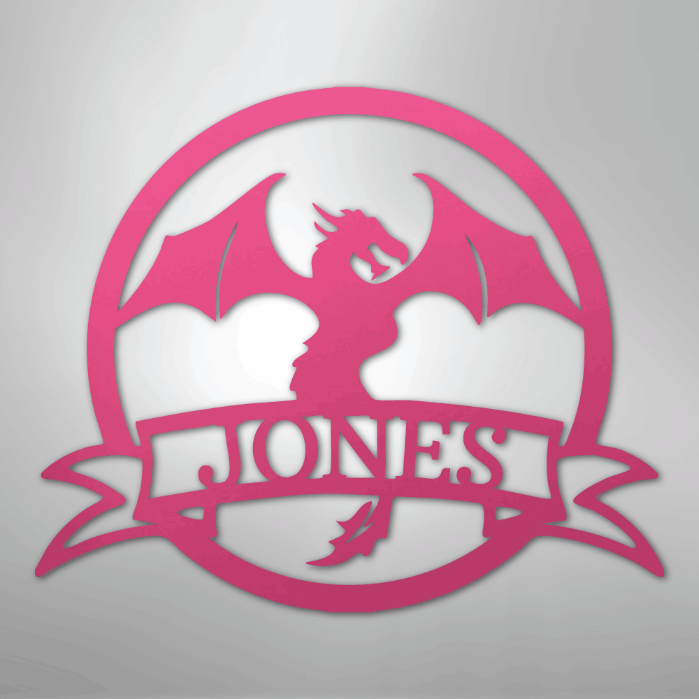 Dragon Banner Monogram - Steel Sign