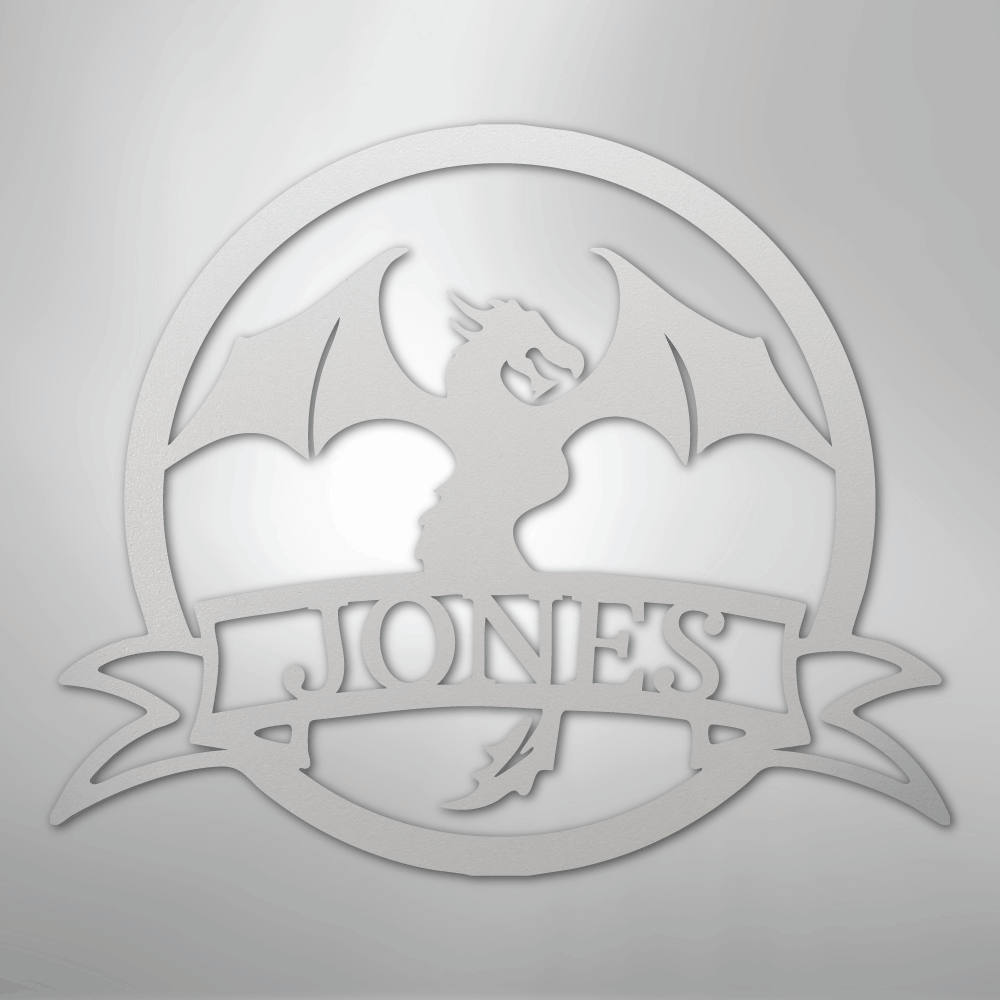 Dragon Banner Monogram - Steel Sign