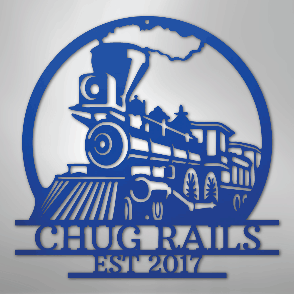 Old Fashion Train Monogram - Steel Sign