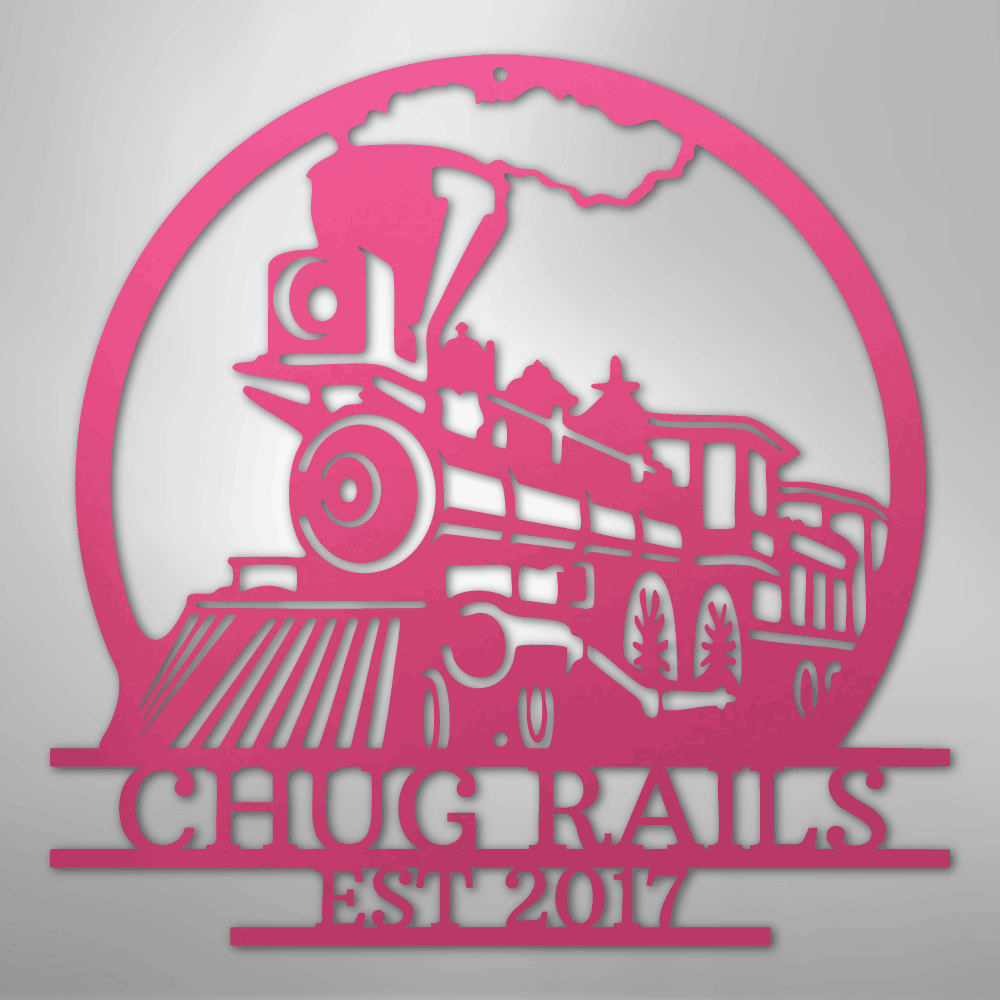 Old Fashion Train Monogram - Steel Sign