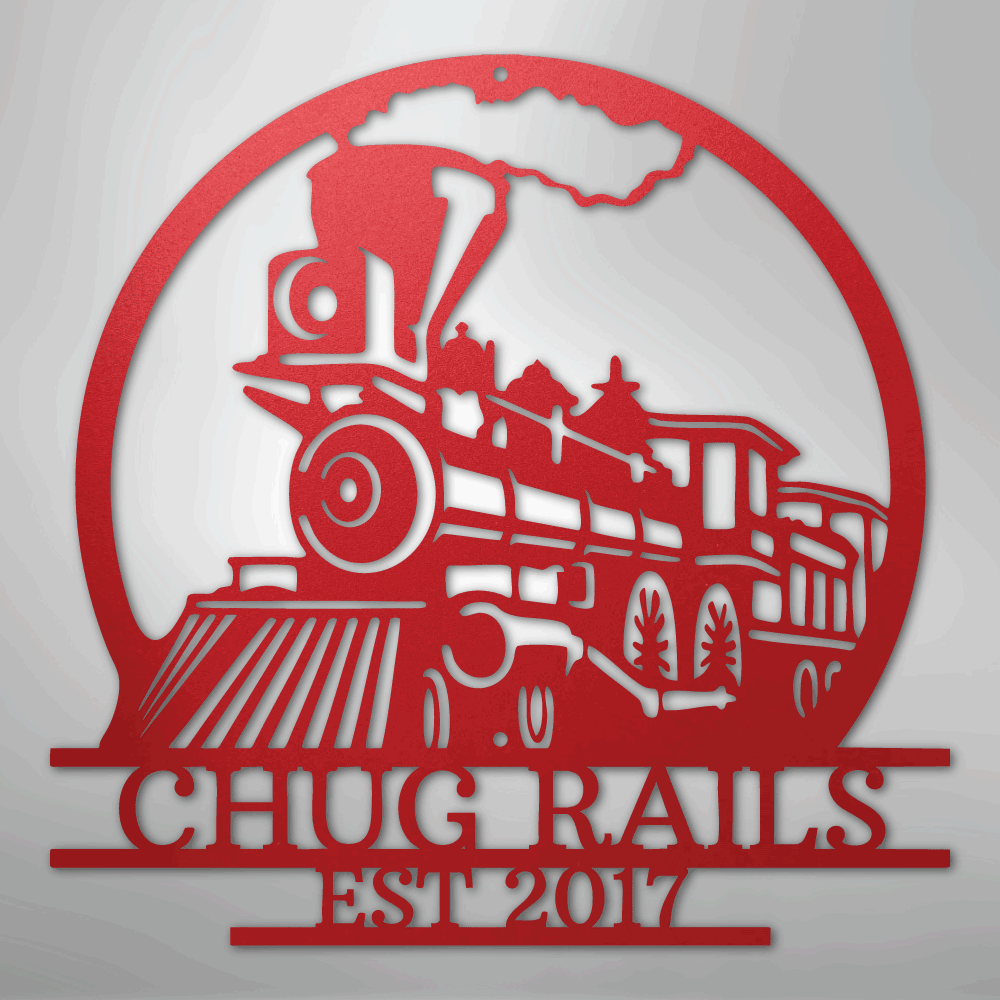 Old Fashion Train Monogram - Steel Sign