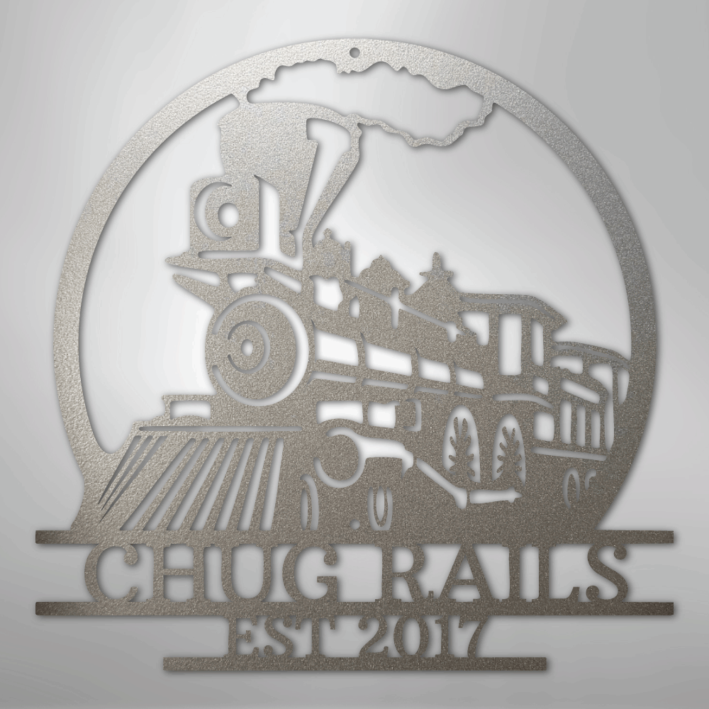 Old Fashion Train Monogram - Steel Sign