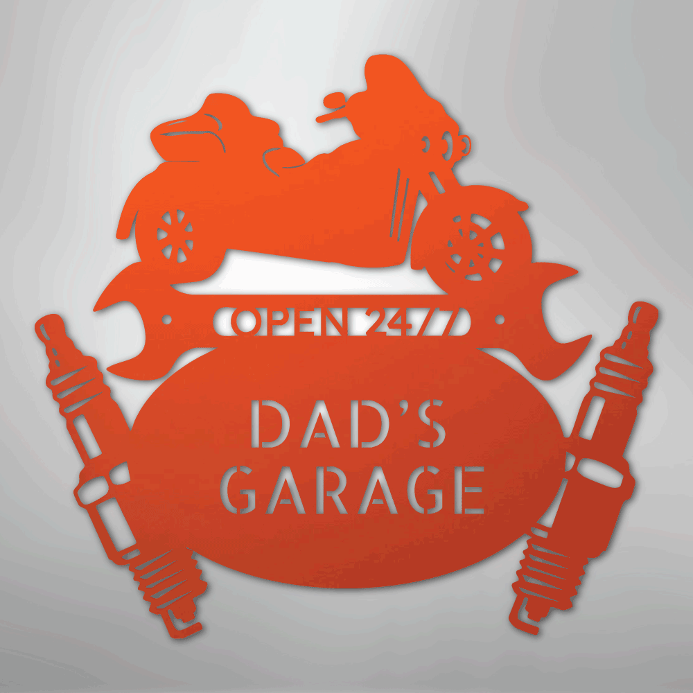 Trike Mechanic Monogram - Steel Sign