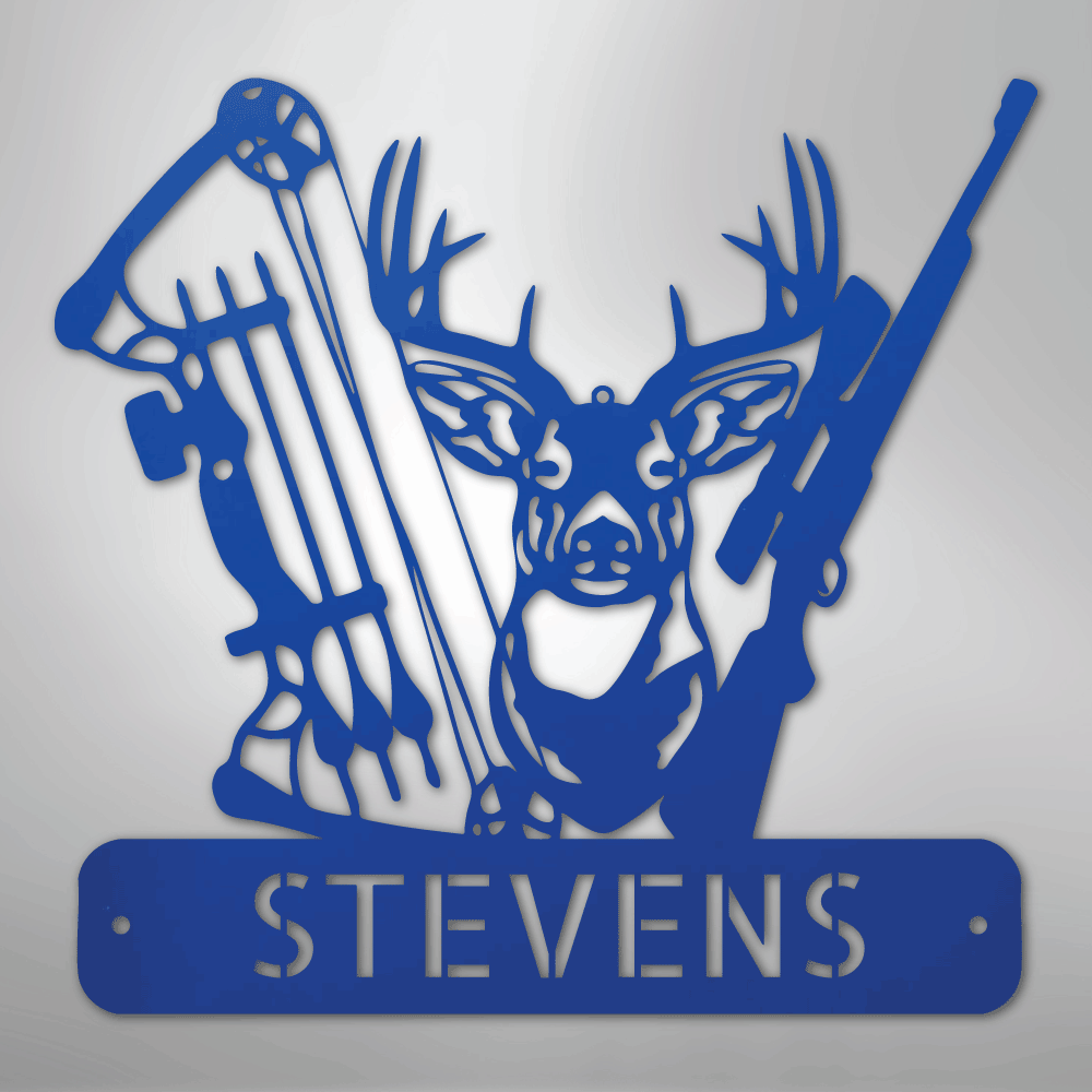 Deer Hunter Monogram - Steel Sign