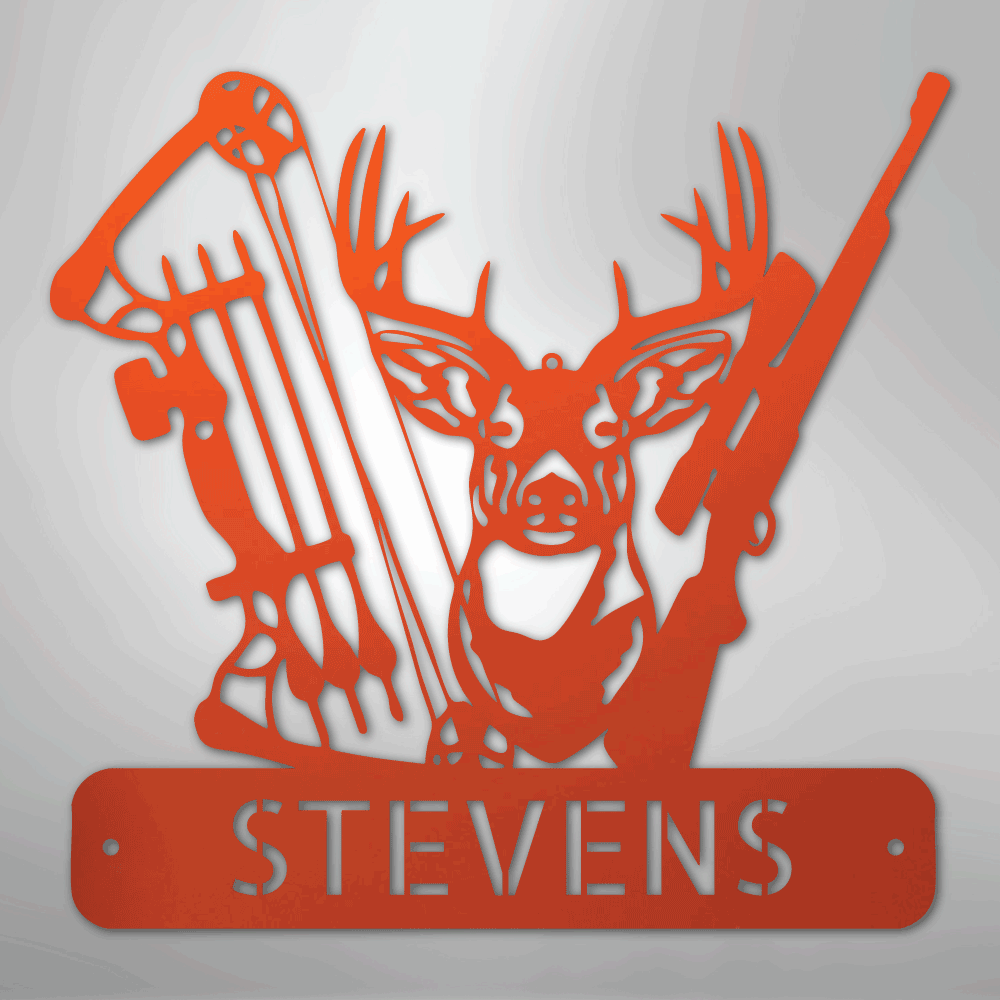 Deer Hunter Monogram - Steel Sign
