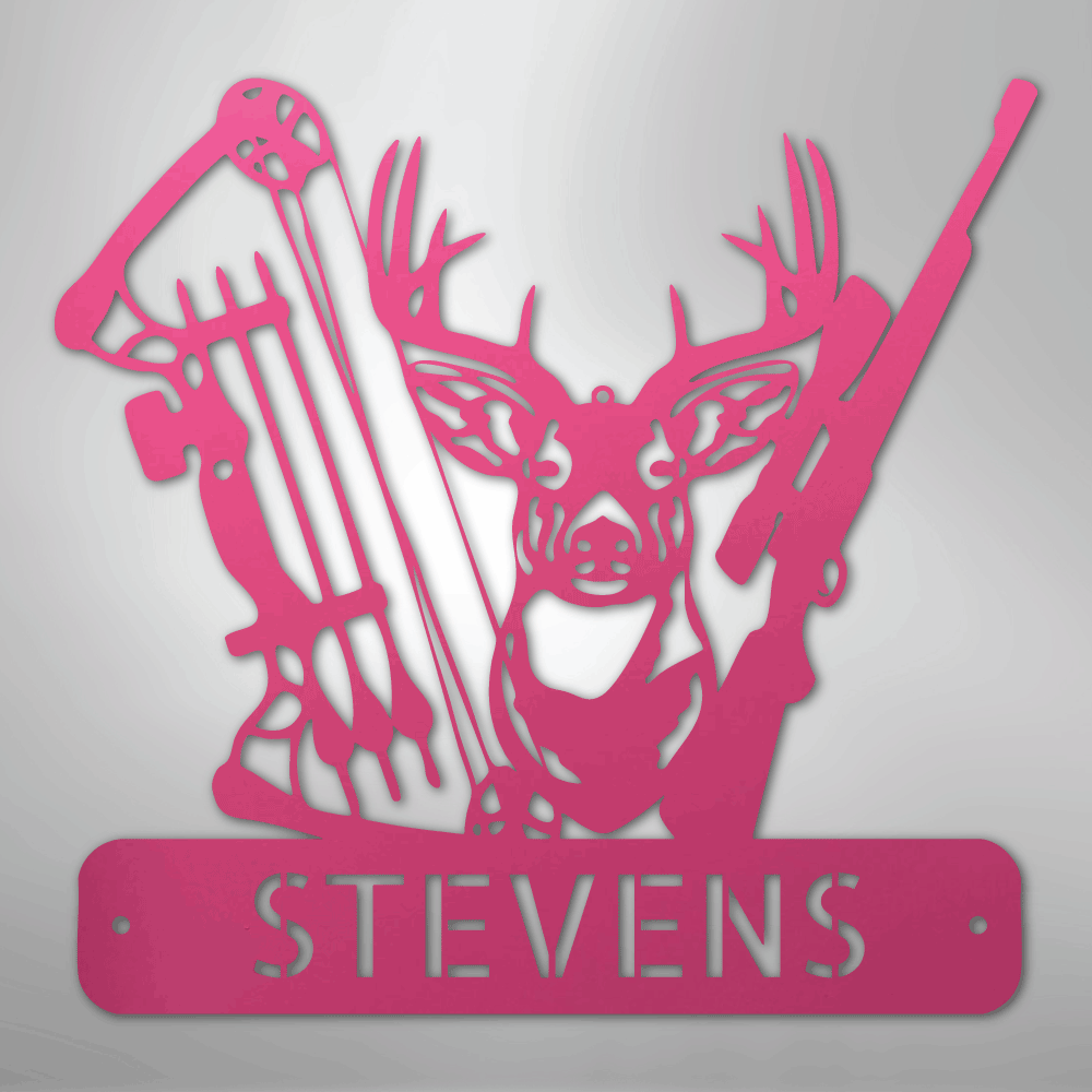 Deer Hunter Monogram - Steel Sign