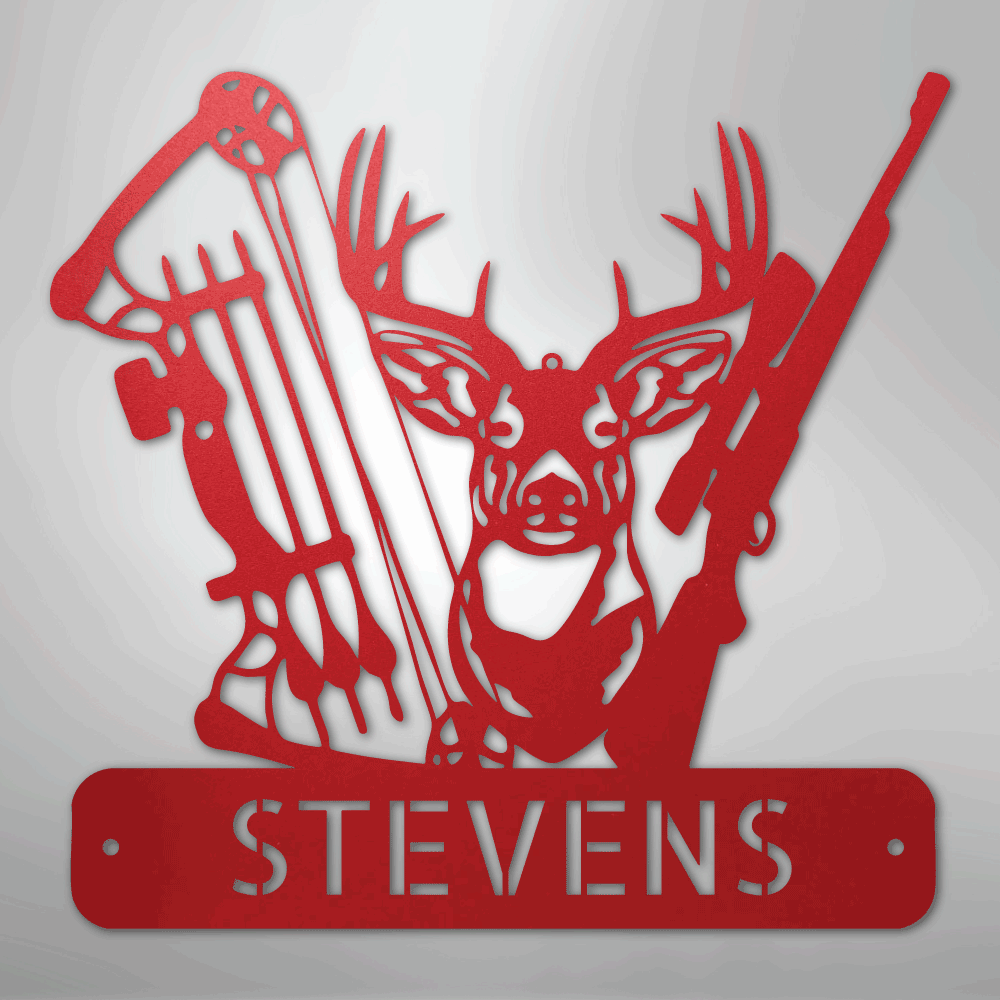 Deer Hunter Monogram - Steel Sign
