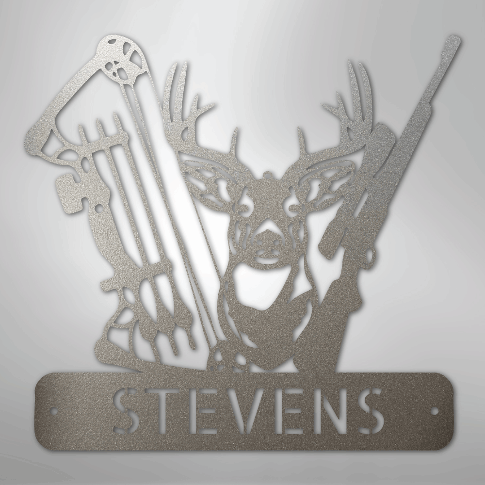 Deer Hunter Monogram - Steel Sign