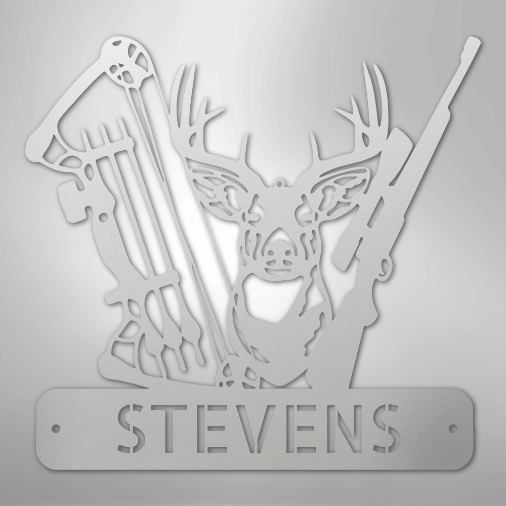 Deer Hunter Monogram - Steel Sign