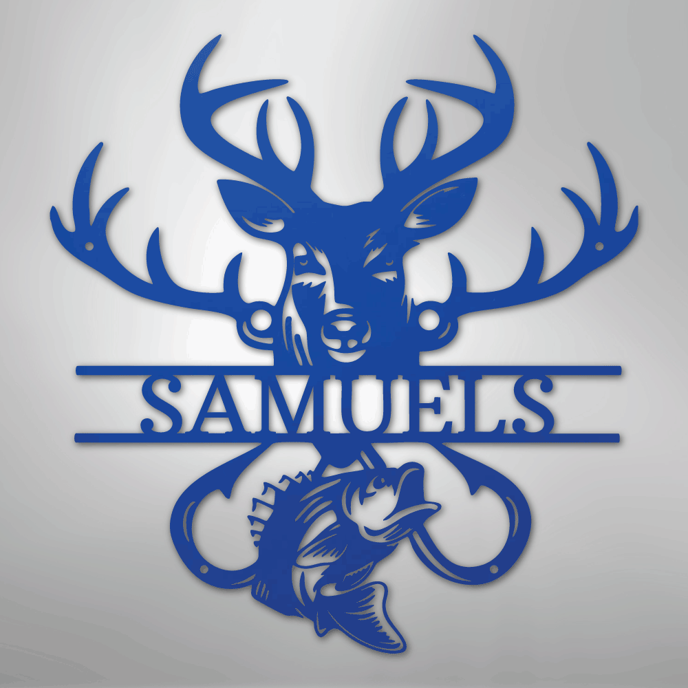 Outdoorsman Monogram - Steel Sign