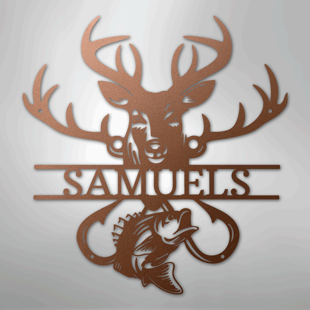 Outdoorsman Monogram - Steel Sign