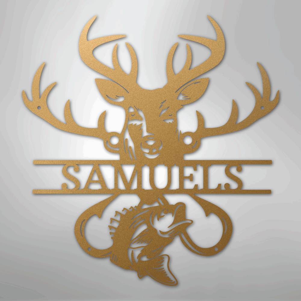 Outdoorsman Monogram - Steel Sign