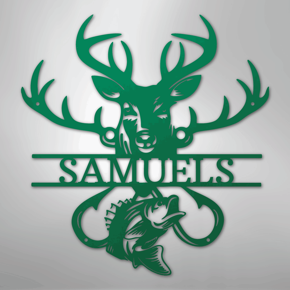 Outdoorsman Monogram - Steel Sign
