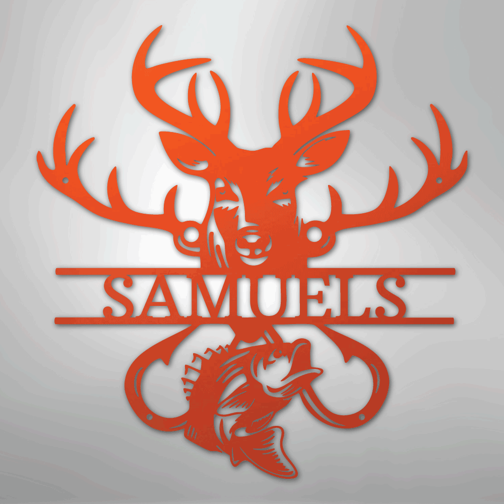 Outdoorsman Monogram - Steel Sign