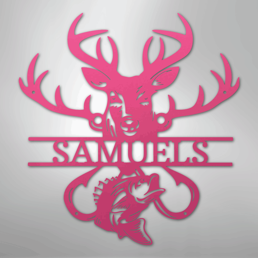 Outdoorsman Monogram - Steel Sign