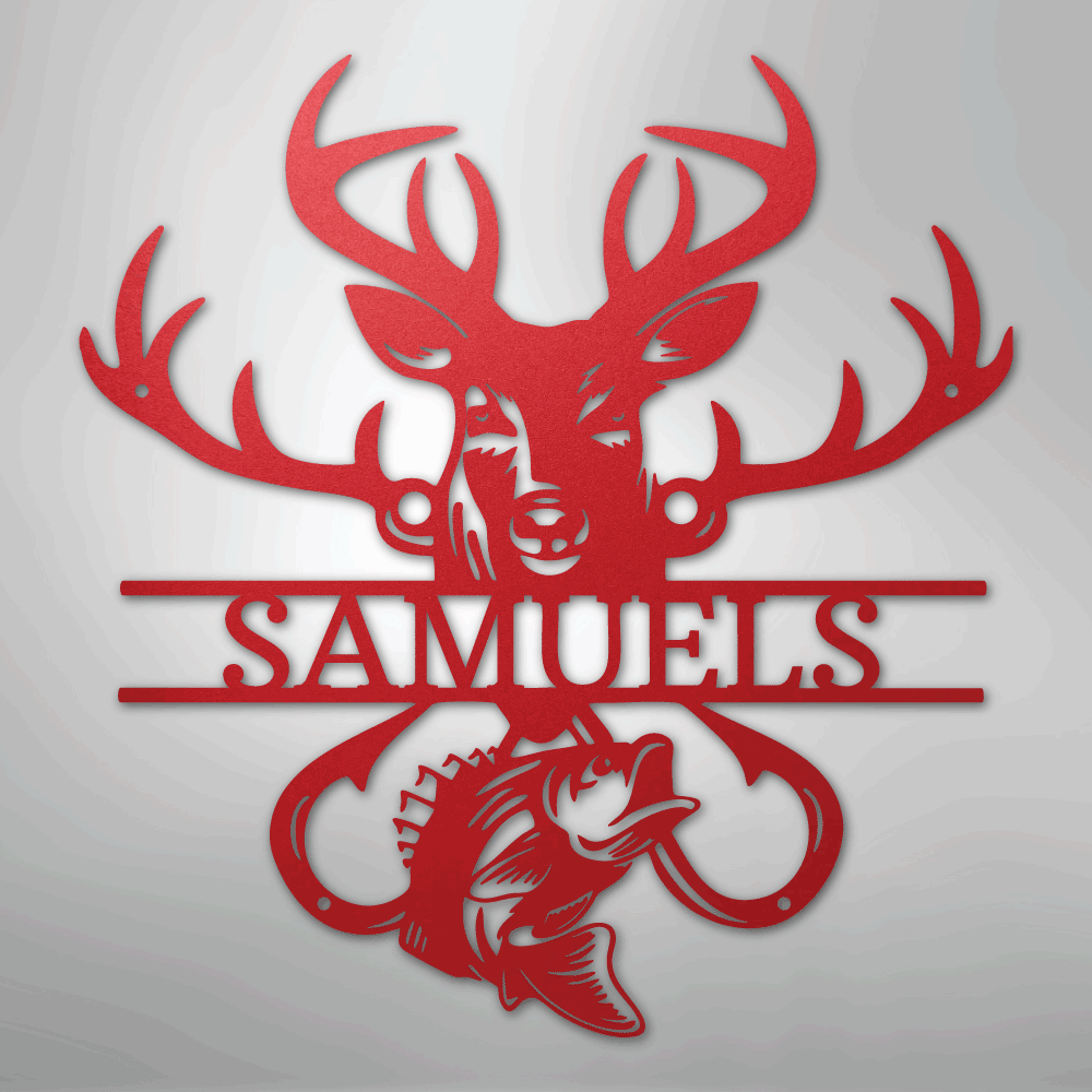 Outdoorsman Monogram - Steel Sign