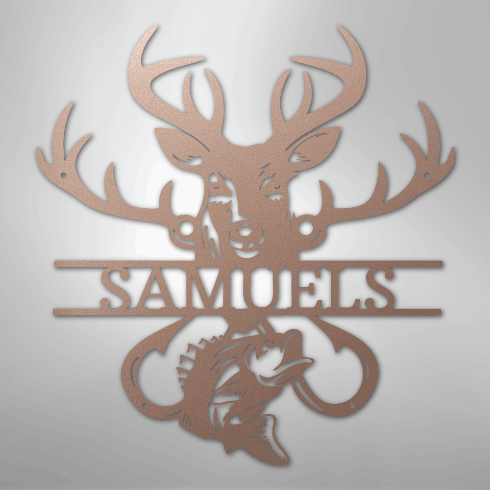 Outdoorsman Monogram - Steel Sign