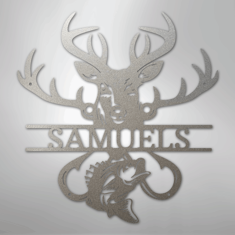 Outdoorsman Monogram - Steel Sign