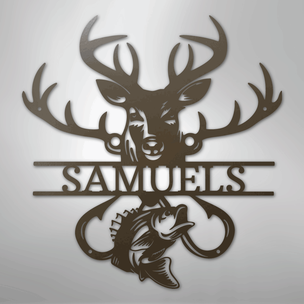 Outdoorsman Monogram - Steel Sign