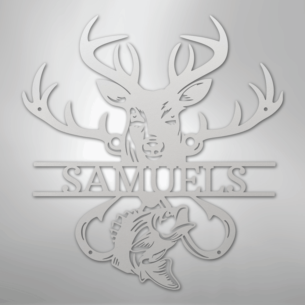 Outdoorsman Monogram - Steel Sign