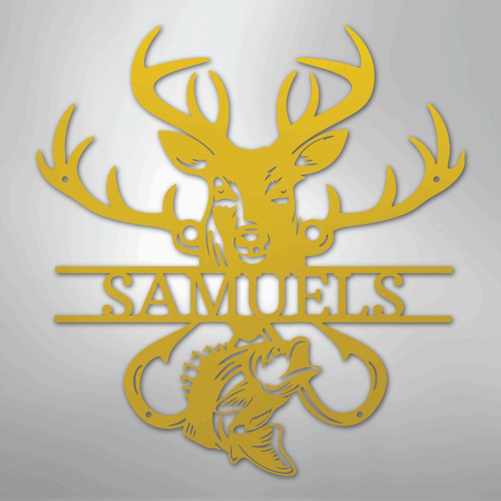 Outdoorsman Monogram - Steel Sign