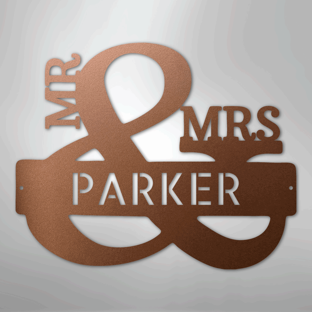 Couples Monogram - Steel Sign