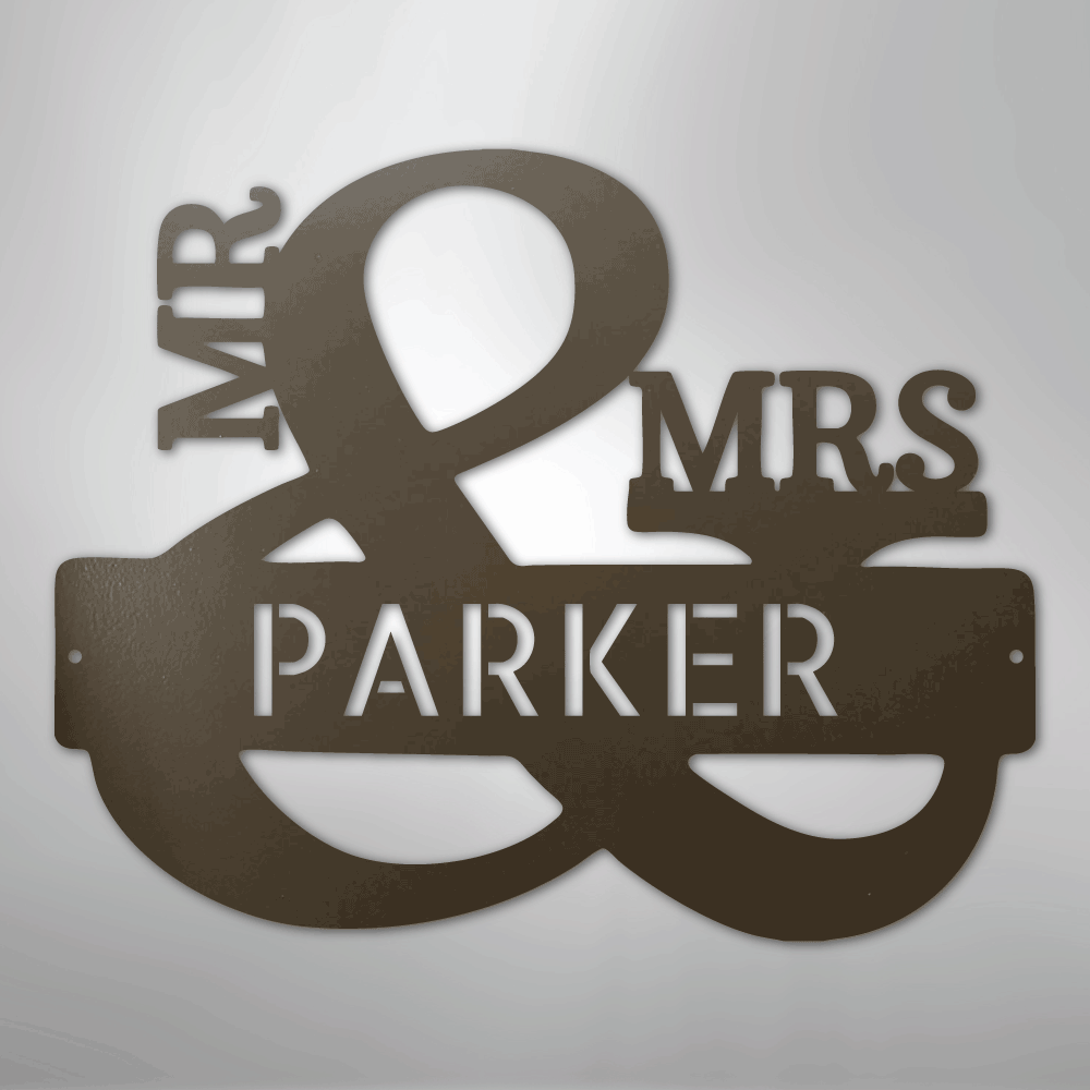 Couples Monogram - Steel Sign